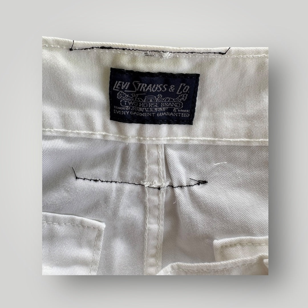 Custom Vintage White Levi’s X Louis Vuitton Cargo Jorts ( 38” Waist )